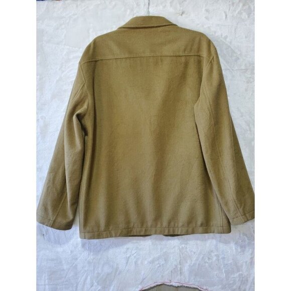 Nicole Miller Men's Virgin Wool & Angora Jacket Beige 42R Made In South Africa - Picture 2 of 5